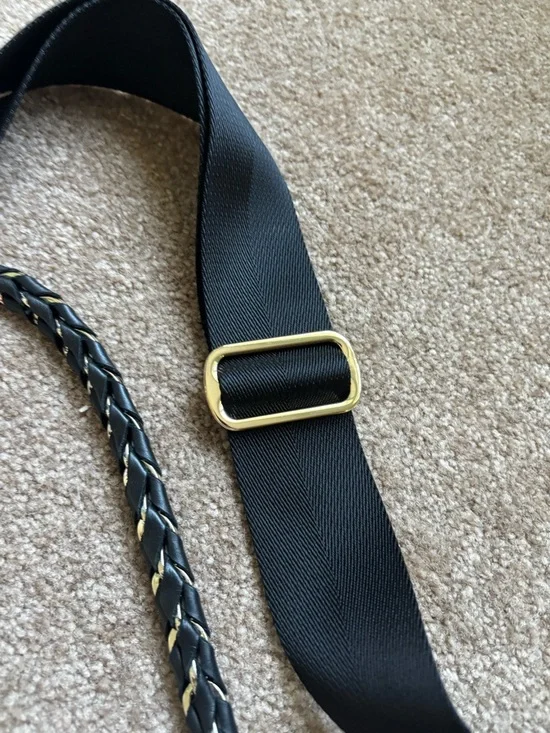 MZ Wallace Black Lacquer Quilted Crosby Sling Belt Bag Crossbody - Picture 9 of 10